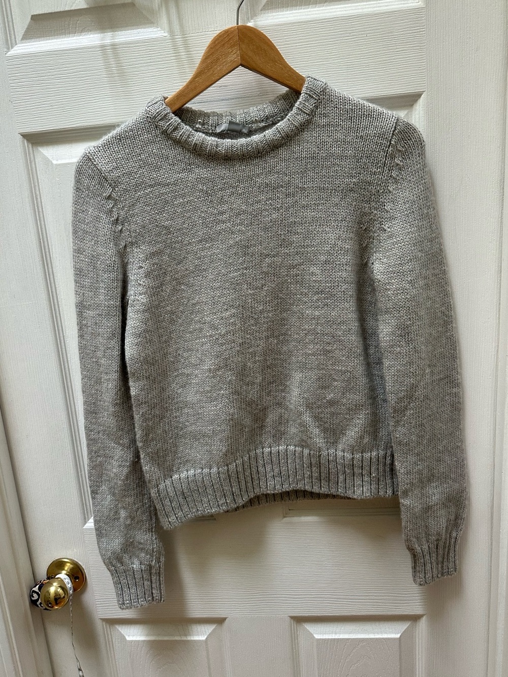 COS Classic Crewneck Women's Sweater Wool Alpaca Light Gray XS
